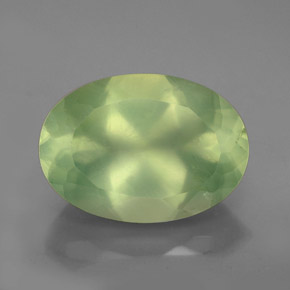 Prehnita verde natural de 5,97 ct, transparente, transparente / translúcido