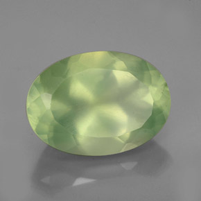 Prehnita verde natural de 5,97 ct, transparente, transparente / translúcido