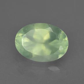 Prehnita verde natural de 5,78 ct, corte óvalo, translúcido