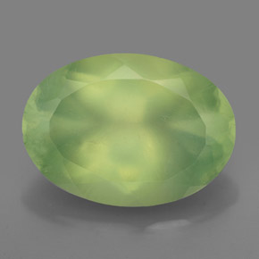 Prehnita verde natural de 5,86 ct, transparente, transparente / translúcido