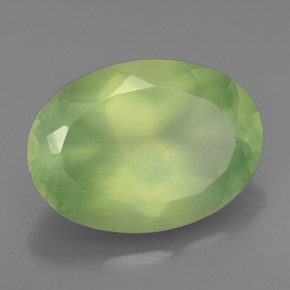 Prehnita verde natural de 5,86 ct, transparente, transparente / translúcido