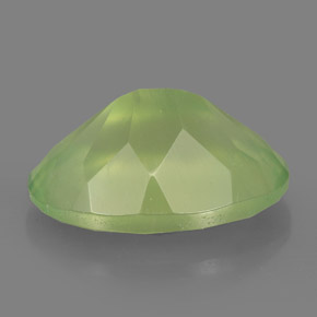 Prehnita verde natural de 5,86 ct, transparente, transparente / translúcido