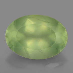 Prehnita verde natural de 5,86 ct, transparente, transparente / translúcido