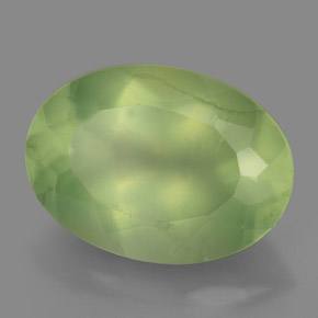 Prehnita verde natural de 5,86 ct, transparente, transparente / translúcido