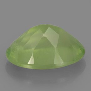 Prehnita verde natural de 5,86 ct, transparente, transparente / translúcido