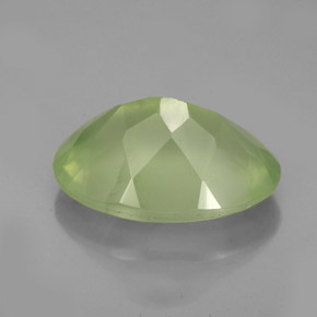 Prehnite Verde natural de 5.72 ct, Transparente, Transparente / Translúcido