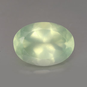 Prehnita verde natural de 5,76 ct, transparente, transparente / translúcido
