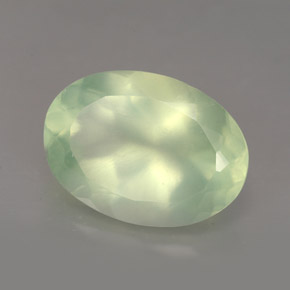 Prehnita verde natural de 5,76 ct, transparente, transparente / translúcido