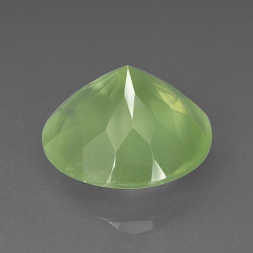 Prehnita verde natural de 9,10 ct, corte redondo, translúcido