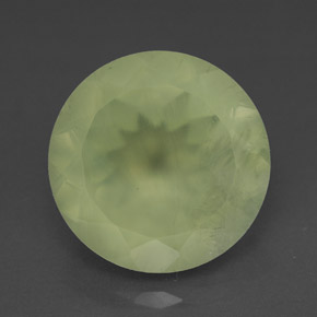 Prehnite Verde natural de 9.22 ct, Transparente, Transparente / Translúcido