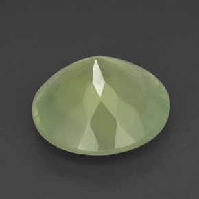 Prehnite Verde natural de 9.22 ct, Transparente, Transparente / Translúcido