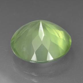 Prehnita verde natural de 9,19 ct, corte redondo, translúcido