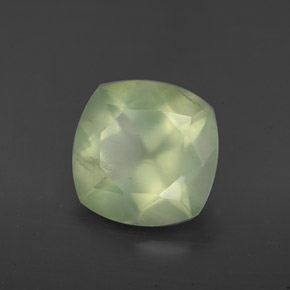 Prehnita verde natural de 3,86 ct, transparente, transparente / translúcido