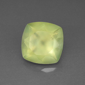 Prehnita verde natural de 3,95 ct, transparente, transparente / translúcido