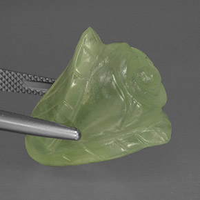 Prehnita verde natural de 33,63 ct, transparente, transparente / translúcido