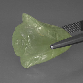 Prehnita verde natural de 33,63 ct, transparente, transparente / translúcido