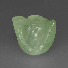 Prehnita verde natural de 18,17 ct, transparente, transparente / translúcido
