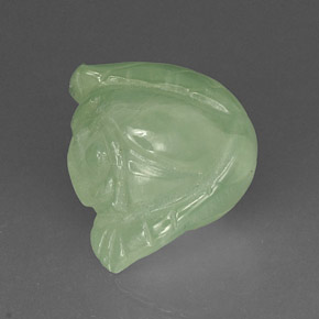 Prehnita verde natural de 18,17 ct, transparente, transparente / translúcido