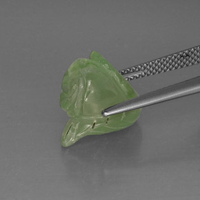 Prehnita verde natural de 6,81 ct, transparente, transparente / translúcido