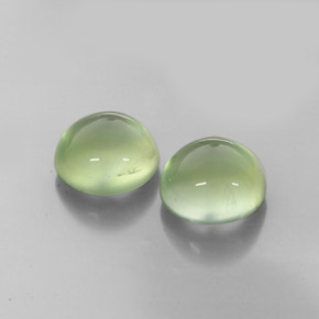 Gemas de prehnita verde natural de  ct, transparente, transparente / translúcido