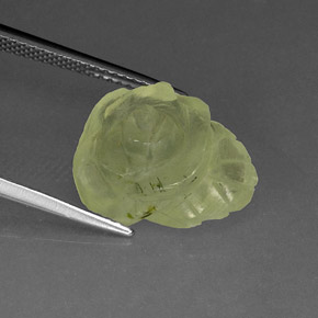 Prehnita verde natural de 9,72 ct, transparente, transparente / translúcido