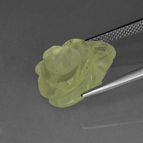Prehnita verde natural de 9,72 ct, transparente, transparente / translúcido