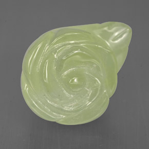 Prehnita verde natural de 8,39 ct, transparente, transparente / translúcido