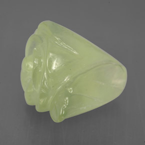 Prehnita verde natural de 8,39 ct, transparente, transparente / translúcido