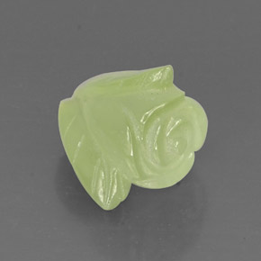 Prehnita verde natural de 7,35 ct, transparente, transparente / translúcido