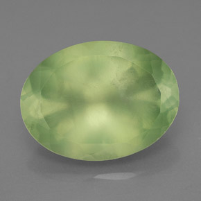 Prehnita verde natural de 8,74 ct, transparente, transparente / translúcido