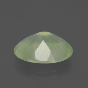 Prehnita verde natural de 8,36 ct, corte óvalo, transparente