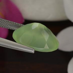 Prehnita verde natural de 9,48 ct, corte óvalo, translúcido