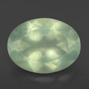 Prehnita verde natural de 8,70 ct, transparente, transparente / translúcido