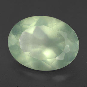 Prehnita verde natural de 8,70 ct, transparente, transparente / translúcido