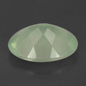 Prehnita verde natural de 8,70 ct, transparente, transparente / translúcido