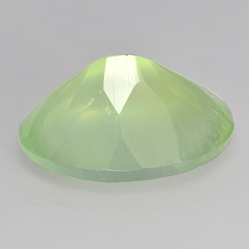 Prehnita verde natural de 8,98 ct, corte óvalo, translúcido