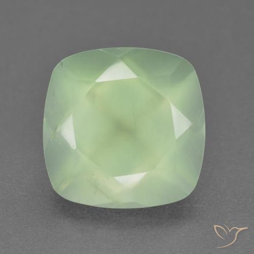 6.93ct Natural Verde claro Prehnite, Forma Cojín, Translúcido