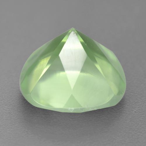 Prehnita verde natural de 6,62 ct, corte cojín, translúcido