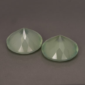 Prehnita verde natural de 11,40 ct, transparente, transparente / translúcido