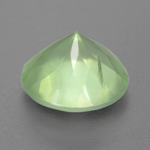 Prehnita verde natural de 5,72 ct, corte redondo, translúcido