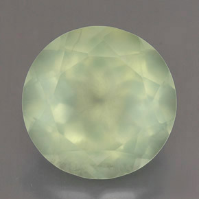 Prehnita verde natural de 5,62 ct, transparente, transparente / translúcido