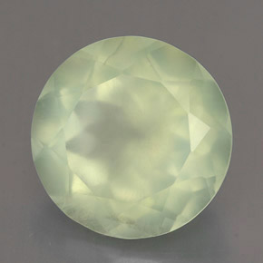 Prehnita verde natural de 5,62 ct, transparente, transparente / translúcido