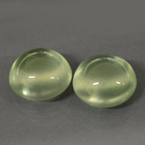 Gemas de prehnita verde natural de  ct, transparente, transparente / translúcido