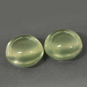 Gemas de prehnita verde natural de  ct, transparente, transparente / translúcido