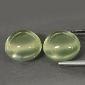 Gemas de prehnita verde natural de  ct, transparente, transparente / translúcido