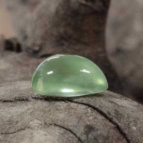 Prehnita verde natural de 1,85 ct, en forma de pera, transparente