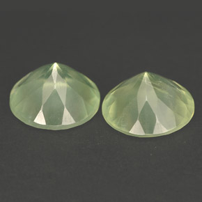 Gemas de prehnita verde natural de  ct, transparente, transparente / translúcido