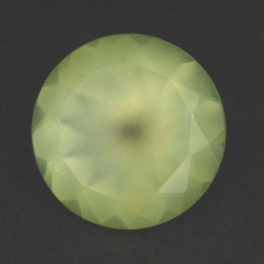 Prehnita verde natural de 5,47 ct, transparente, transparente / translúcido