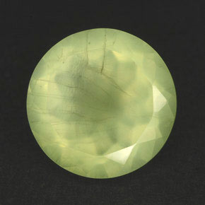 Prehnita verde natural de 5,39 ct, transparente, transparente / translúcido