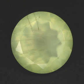 Prehnita verde natural de 5,39 ct, transparente, transparente / translúcido